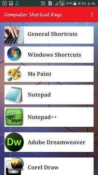 Computer Shortcut keys 2 تصوير الشاشة