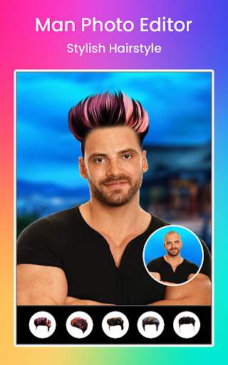 Man Photo Editor Man Hairstyle Mustache Suit screenshot 2