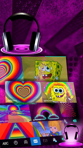 Hologram 3d Tech Stage Keyboard Theme screenshot 4