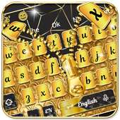 Luxury Gold Zipper Keyboard Theme on 9Apps