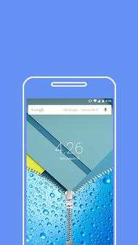 Blue RainDrops Zip Lock Screen Ziplock theme free screenshot 2