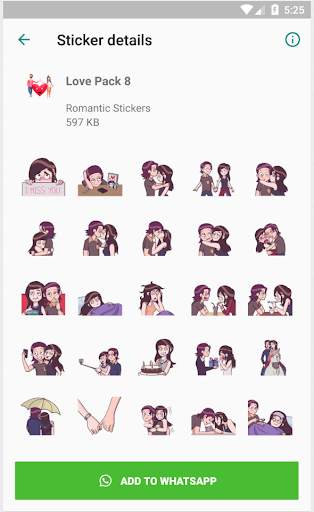 💕 WAStickerapps - Romantic Stickers for Whatsapp screenshot 2