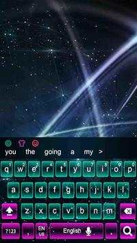 Keyboard Blue Hologram Neon Theme screenshot 3