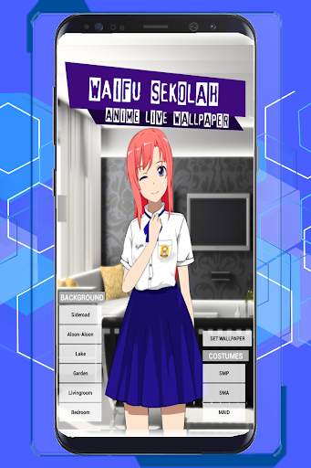 Anime Schoolgirl Interactive Live Wallpaper screenshot 4