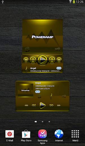 Poweramp widget BLACK YELLOW screenshot 1
