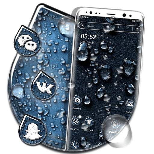 Water Drop Dark Launcher Theme 1.0.3