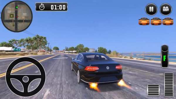 City Driving Volkswagen Car Simulator screenshot 1