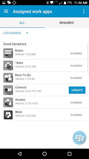 BlackBerry UEM Client screenshot 2