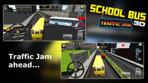 School bus traffic jam 3D screenshot 1