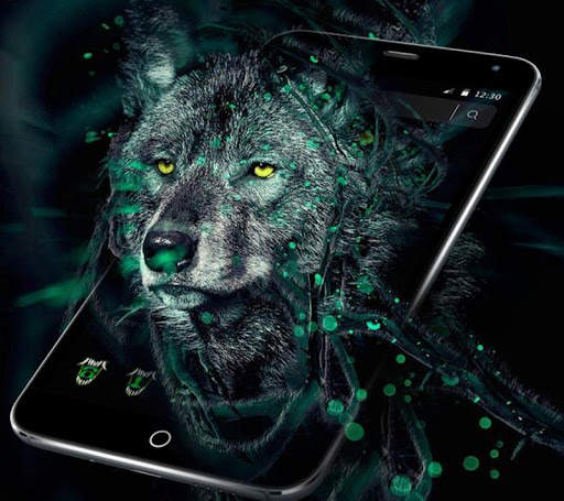 Wild Wolf Staring Theme 2 تصوير الشاشة