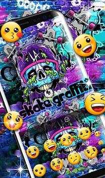 Colorful Skull Skate Graffiti Keyboard Theme screenshot 5