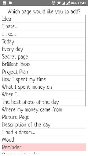 My creative diary screenshot 2