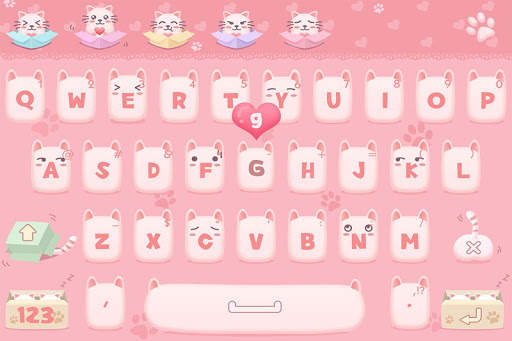 Cute Cat Keyboard स्क्रीनशॉट 1