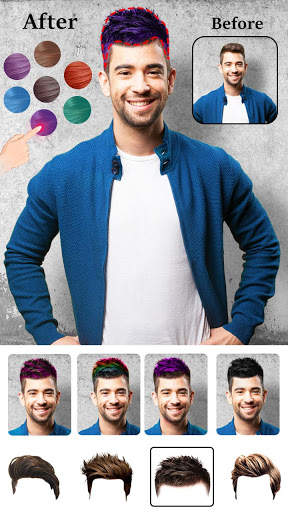 Color Hairstyles For Men & Women : Photo Editor screenshot 3