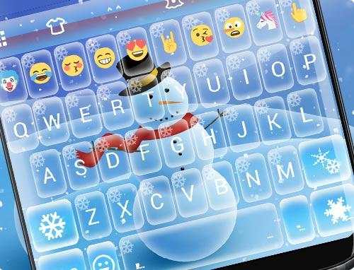 Snowman Emoji Keyboard Live Wallpaper screenshot 5