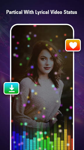 MBeat Partical Status Maker : Lyrical Video Maker screenshot 1