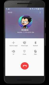 Fake Call robin From Titens 2018 screenshot 2