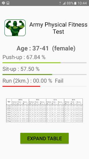 Army Physical Fitness Test (ทดสอบสมรรถภาพร่างกาย) скриншот 4