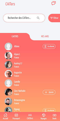 CAIT Réseau social voyageurs screenshot 6