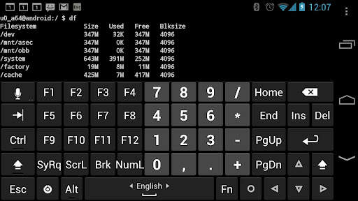 Hacker's Keyboard скриншот 2