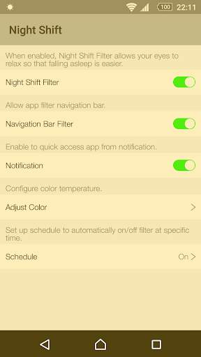 Night Shift OS 10 screenshot 1