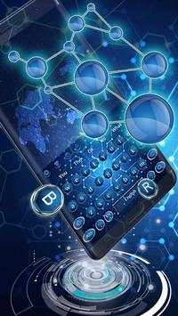 Neon Blue Tech Keyboard screenshot 3