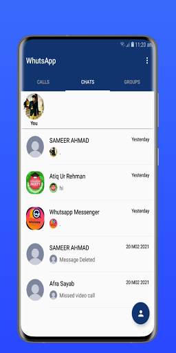 WhutsApp Messenger - Free Video Calls & Group chat 1 تصوير الشاشة