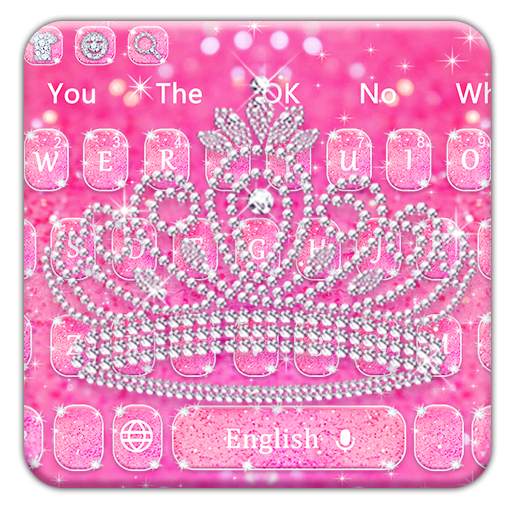 Pink Diamond Crown Keyboard 10001002