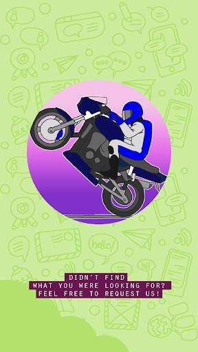 Motorbike Rider Sticker for WhatsApp Messenger screenshot 1