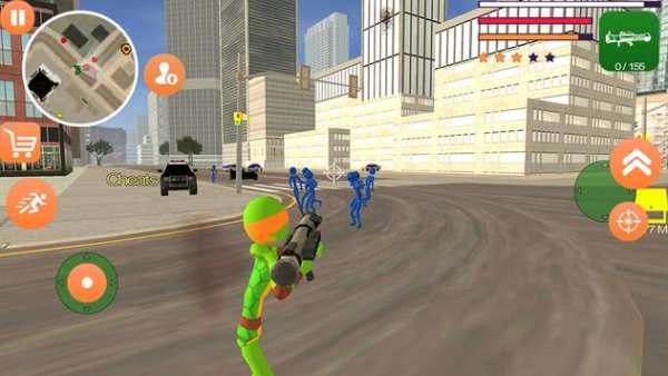 Michel Angelo Stickman Ninja Rope Hero Ganstar War screenshot 1
