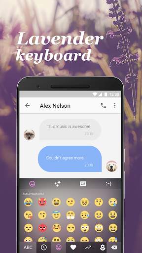 Purple Lavender Keyboard Theme screenshot 1