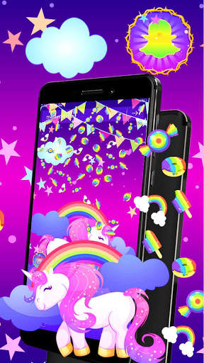 Shiny Unicorn Rainbow Gravity Theme screenshot 3