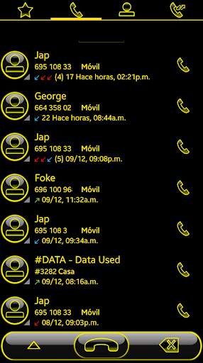 THEME SWIPE DIALER GLOW YELLOW screenshot 3