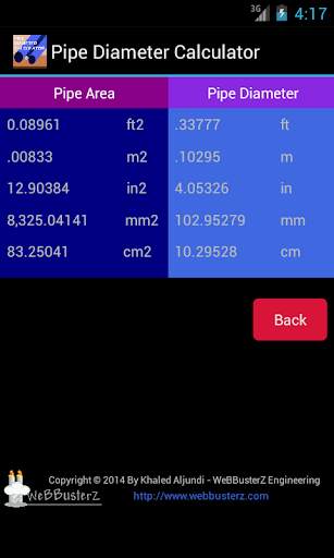 Pipe Diameter Calculator Lite screenshot 7