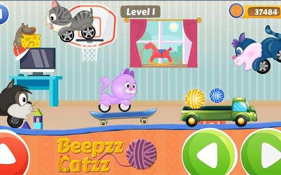 Kids Car Racing game - Beepzz Cats 🐱 screenshot 1