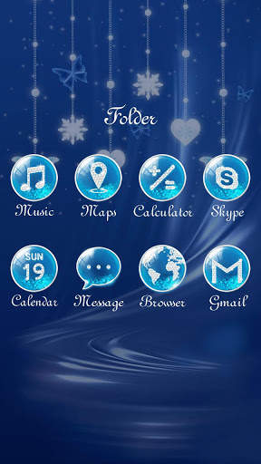 Blue Crystal Go Launcher Theme screenshot 5