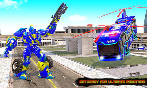 Fly Bus Robot Helicopter Car Transform Robot Games screenshot 3
