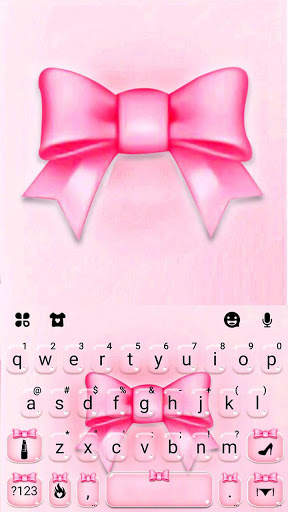 Pink Girly Bow Keyboard Theme screenshot 5