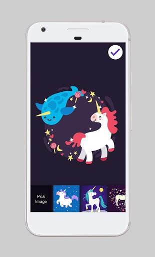 Unicorn Space Art Vector Cute AppLock screenshot 4