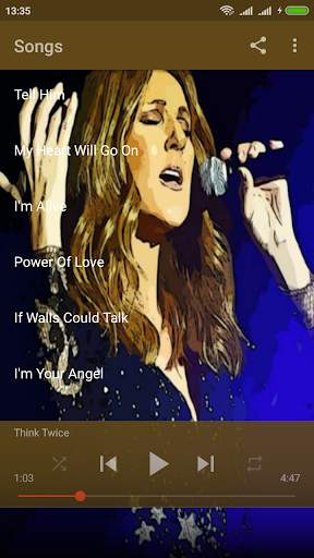 Celine Dion OFFLINE Songs 2 تصوير الشاشة