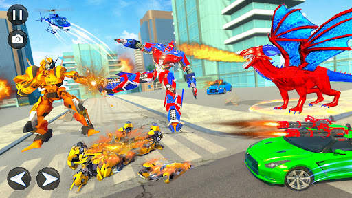 Flying Pigeon Robot Bike Games screenshot 2