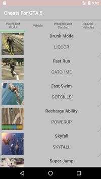 Cheats for GTA 5 screenshot 2