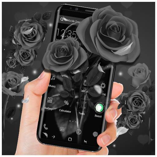 Black Rose APUS Launcher Theme 2.0.1001