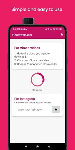 VimmVideo - Video downloder for Vimeo Videos скриншот 3