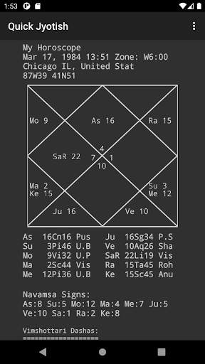 Quick Jyotish screenshot 1