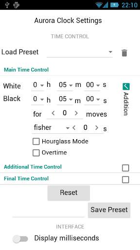 Aurora Chess Clock 2 تصوير الشاشة