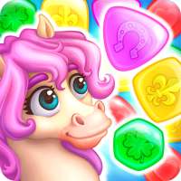 Match3 Magic: Prince unicorn lovely story quest logo