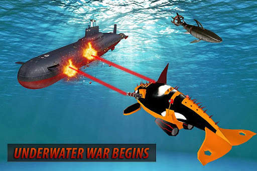 Robot Whale Attack: Shark Transform Games screenshot 4