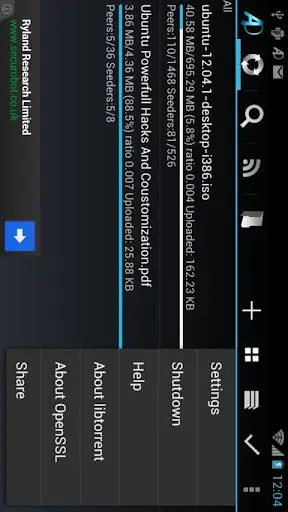 aDownloader - torrent download screenshot 5