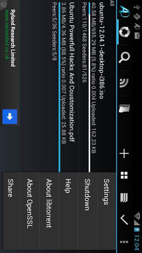 aDownloader - torrent download screenshot 5